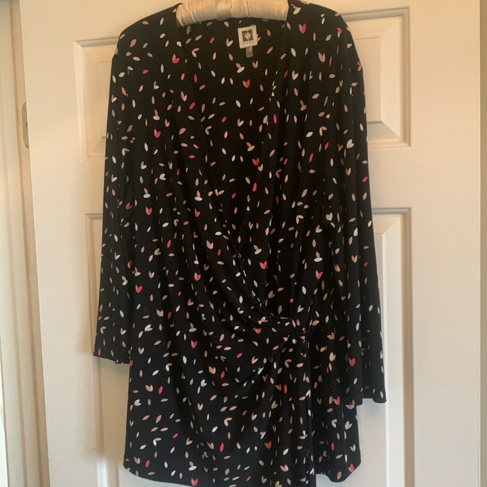 Beautiful Anne Klein faux wrap top.